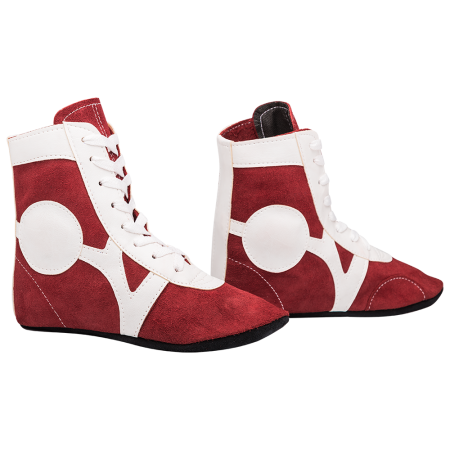 Купить Обувь для самбо RS001/2, замша, красный Rusco в Асине 
