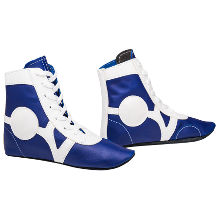 Купить Обувь для самбо SM-0102, кожа, синий Rusco в Асине 