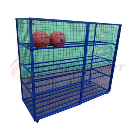 Купить Стеллаж для хранения мячей и инвентаря передвижной металлический (сетка) Цельносварной в Асине 